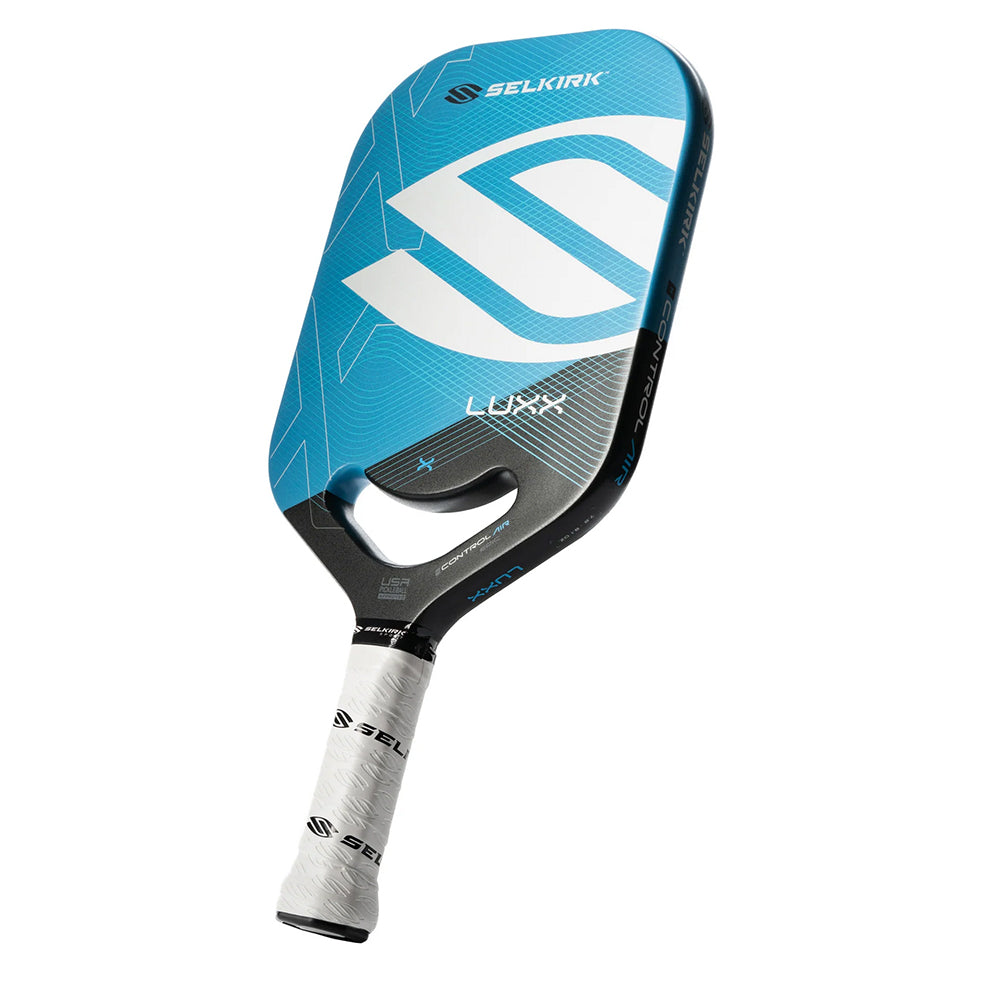 Selkirk Luxx Epic Pickleball Paddle in blue side view