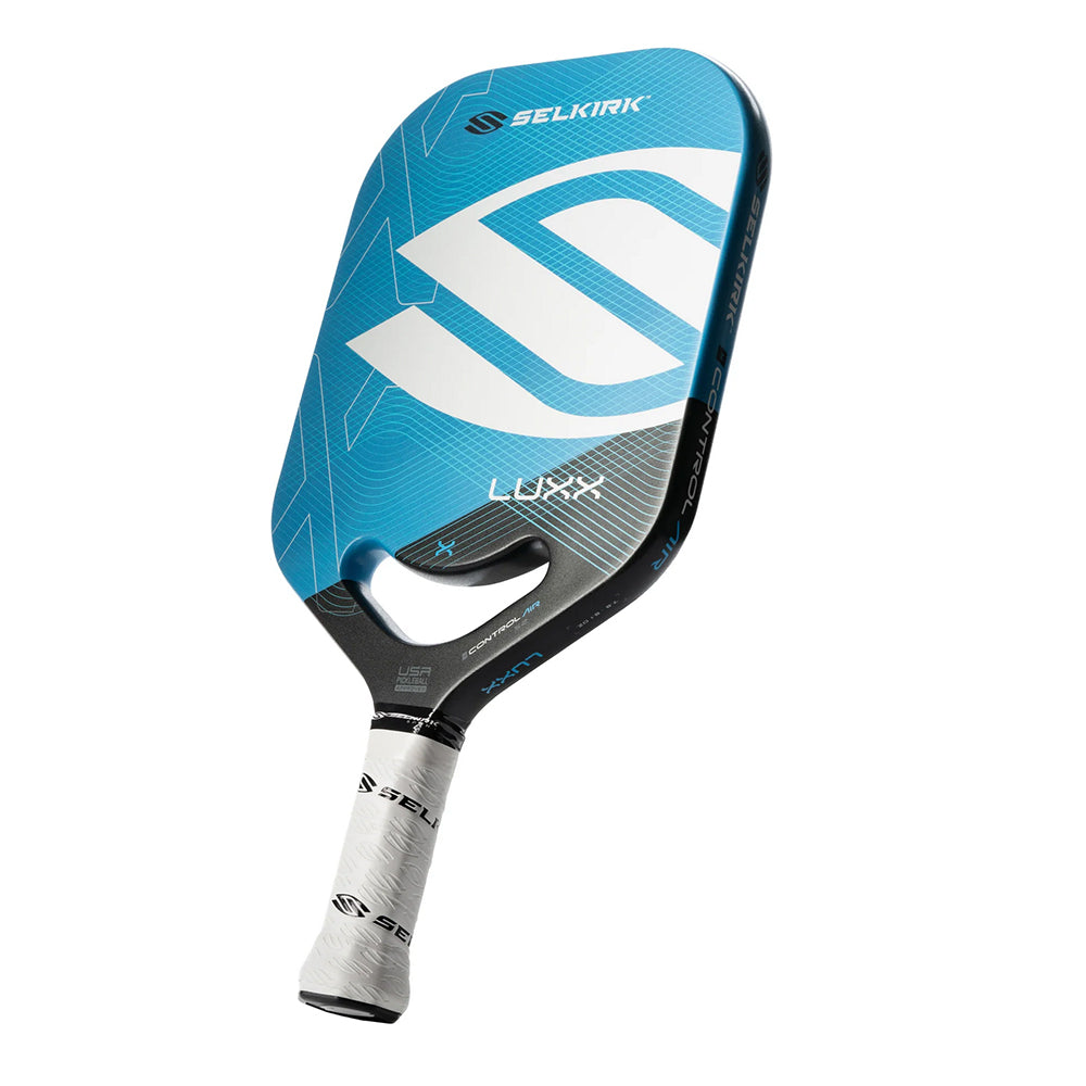 Selkirk LUXX S2 Control Air Pickleball Paddle in blue angle view