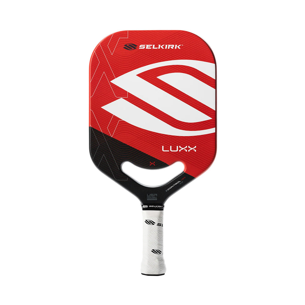 Selkirk LUXX S2 Control Air Pickleball Paddle in red front view 2