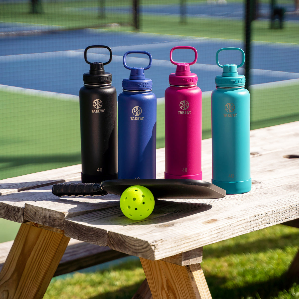 40oz CP Signature Pickleball Insulated Water Bottle with Straw