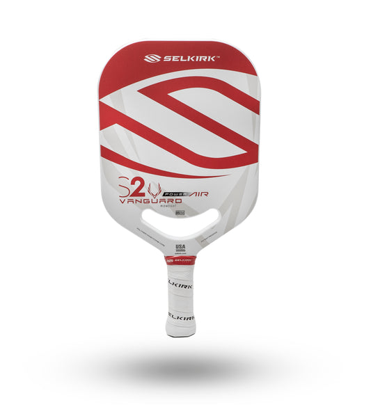 Selkirk Vanguard Power Air S2 Pickleball Paddle in red and white