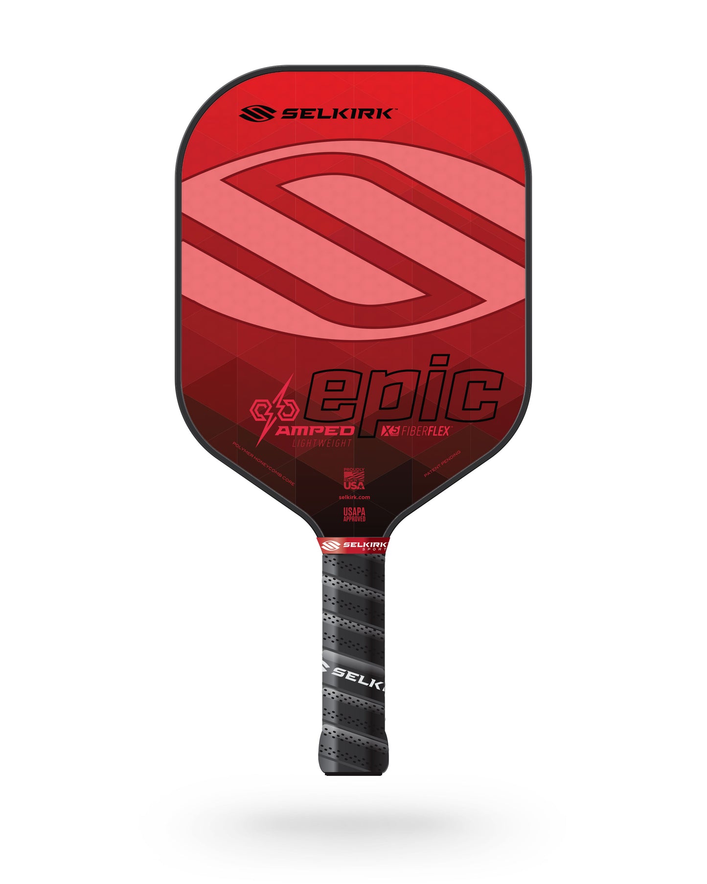 Selkirk AMPED Epic pickleball paddle in red and pink
