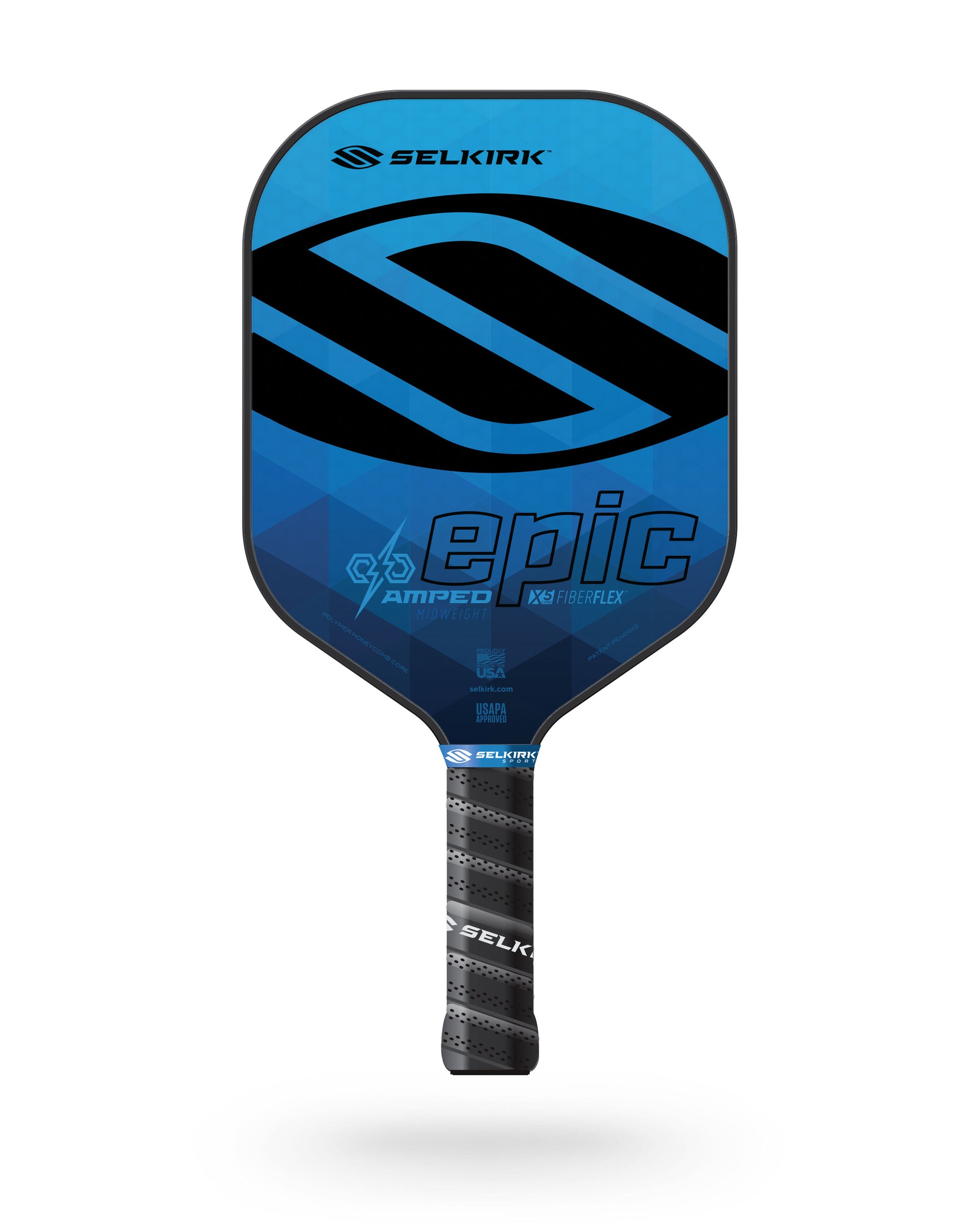 Selkirk AMPED Epic pickleball paddle in blue