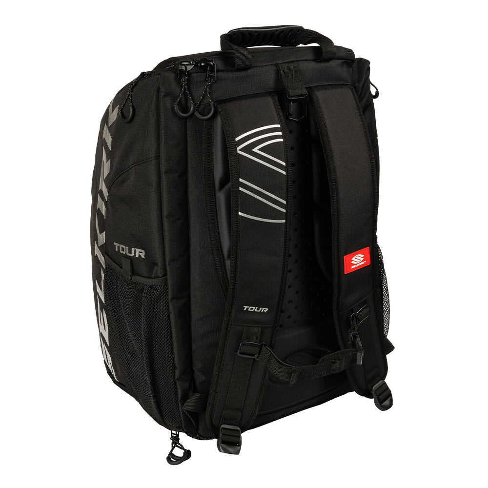 Selkirk Core Line Tour Pickleball Backpack in black back view