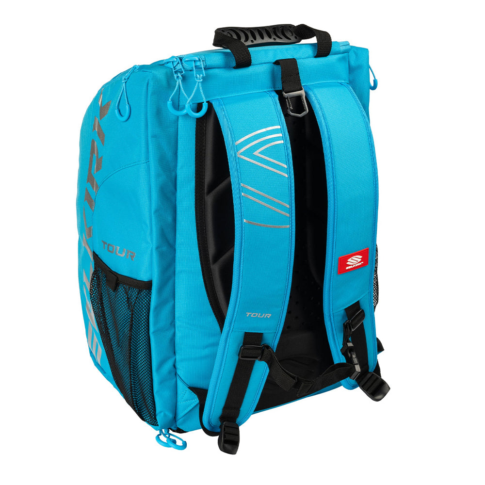 Selkirk Core Line Tour Pickleball Backpack in blue back view