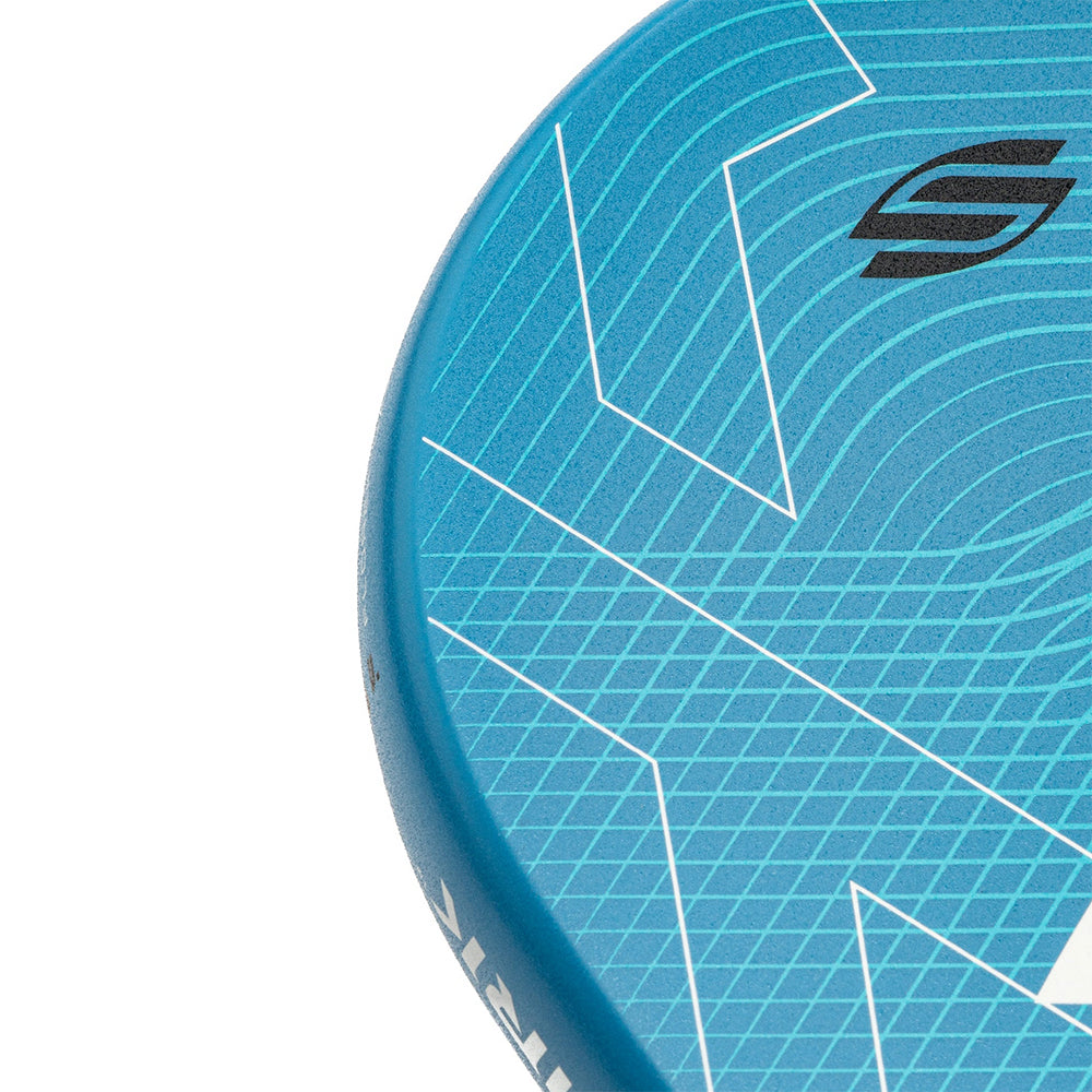 Selkirk LUXX Control Air Invikta Pickleball Paddle in blue top close up view
