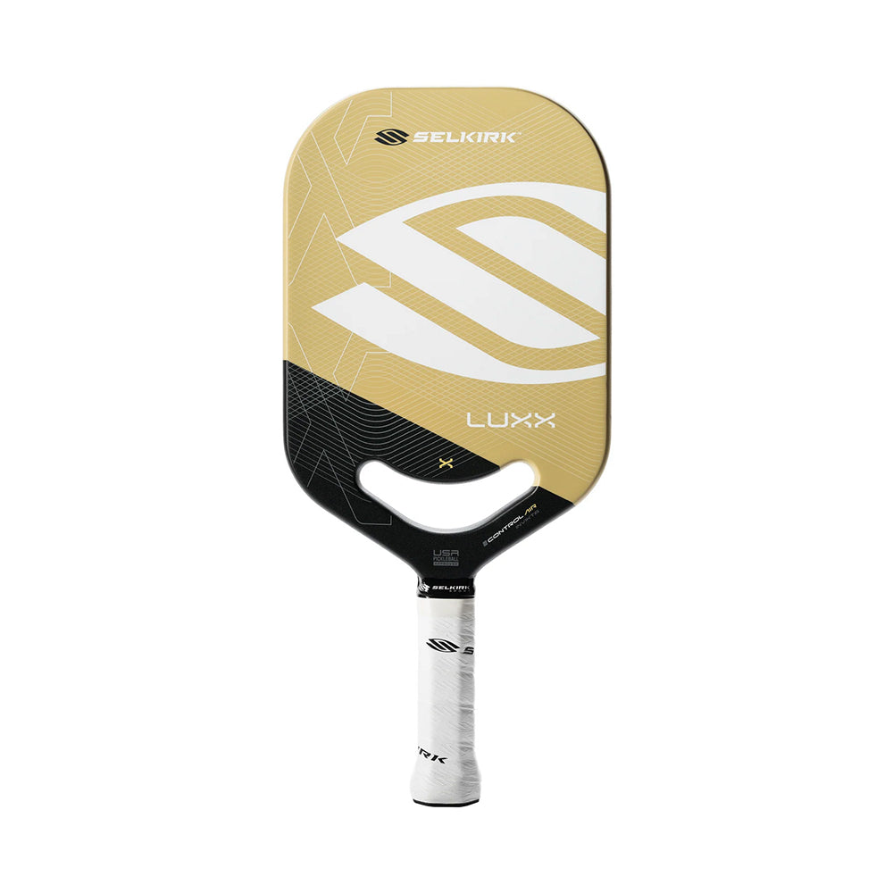 Selkirk LUXX Control Air Invikta Pickleball Paddle in gold front view 2