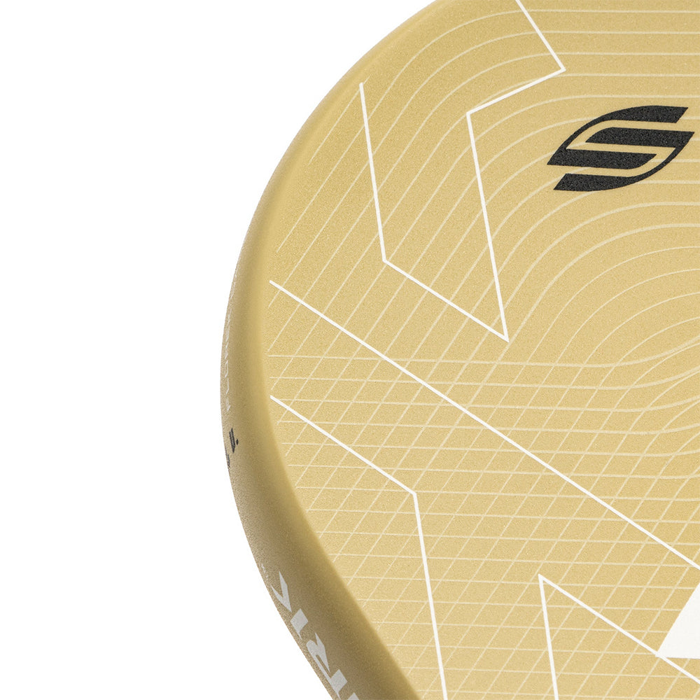 Selkirk LUXX Control Air Invikta Pickleball Paddle in gold top close up face view