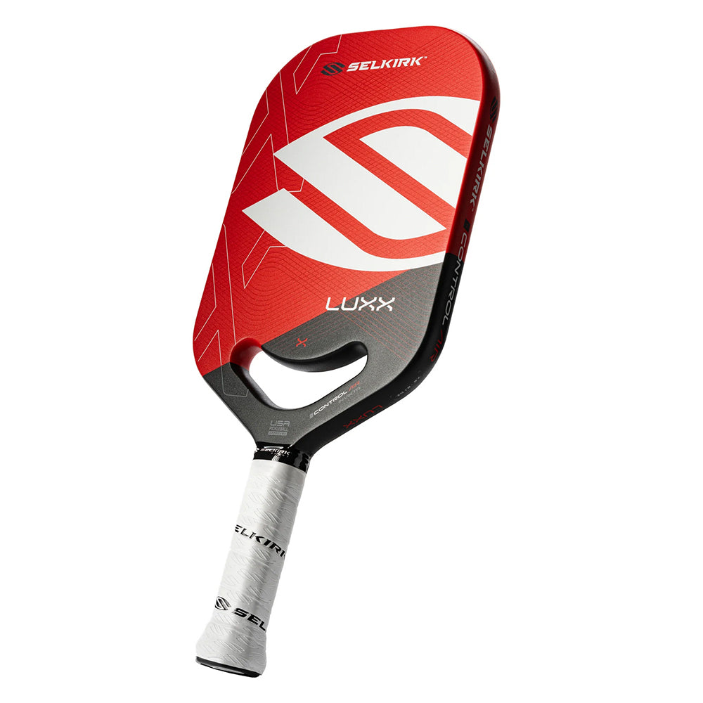 Selkirk LUXX Control Air Invikta Pickleball Paddle in red angle view