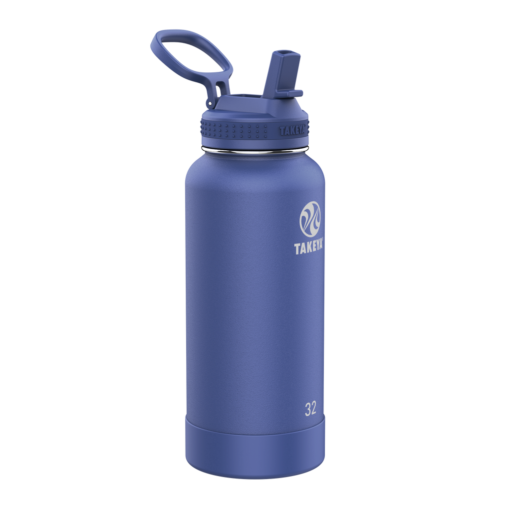 Takeya 32oz Actives Insulated Stainless Steel Water Bottle with Spout Lid -  Navy