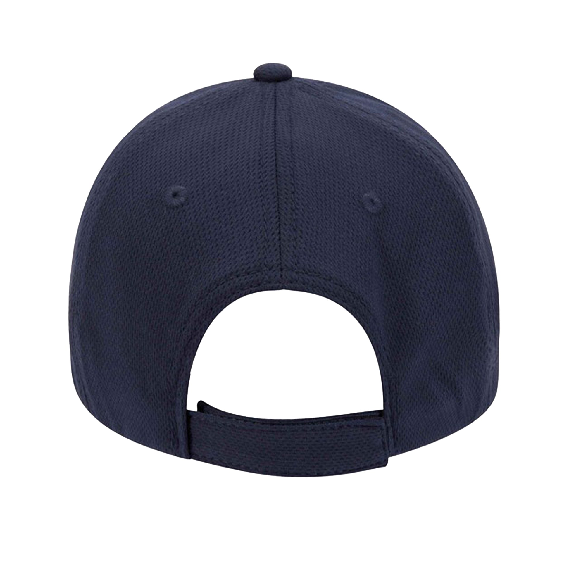 CP Parenteau 6 panel pickleball athletic performance hat in navy blue back view
