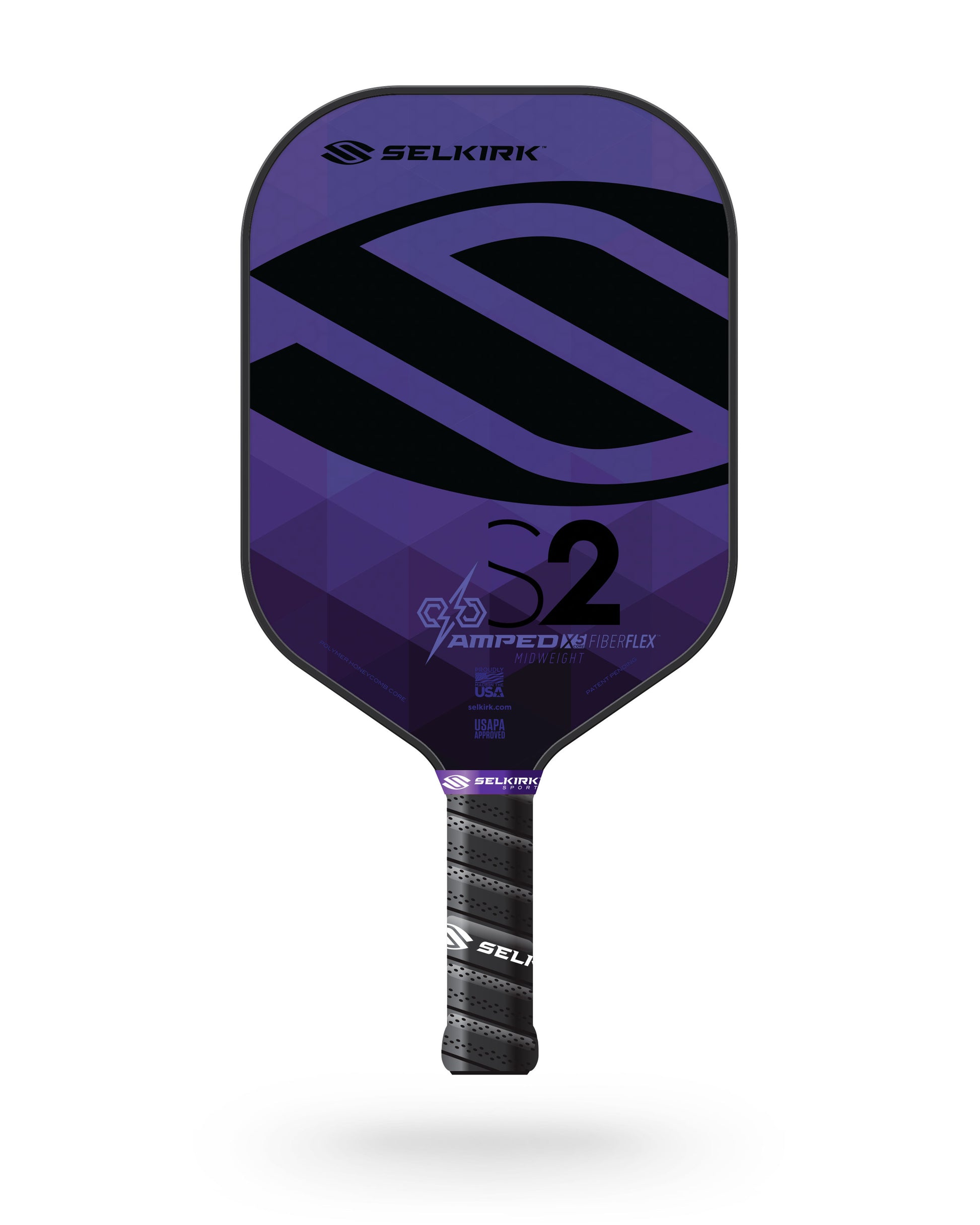 Selkirk AMPED S2 Pickleball Paddle in purple and black