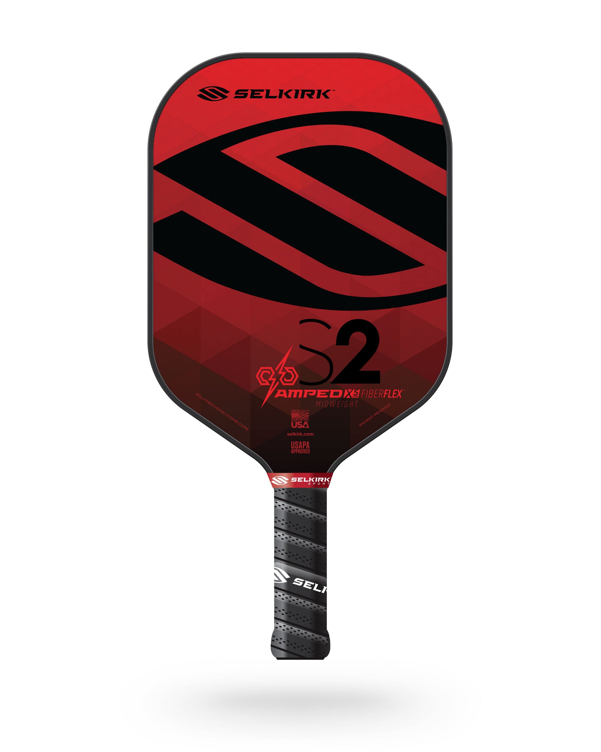 Selkirk AMPED S2 Pickleball Paddle in red and black