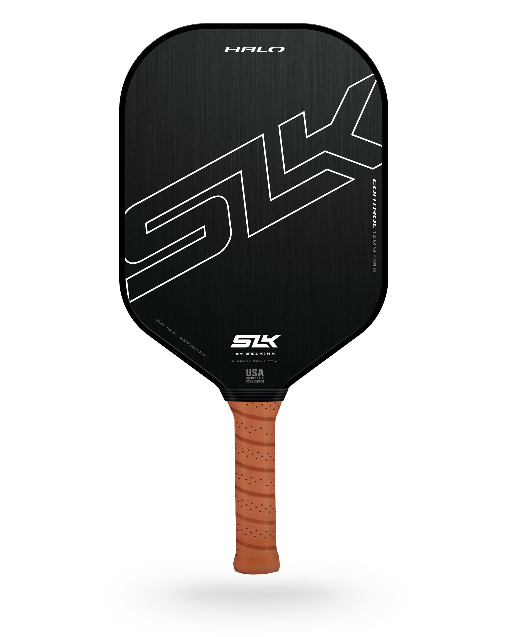 Selkirk SLK Halo Control XL Pickleball Paddle in black front view 2